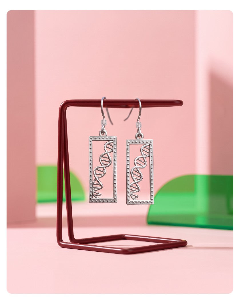 Rectangular DNA Earrings
