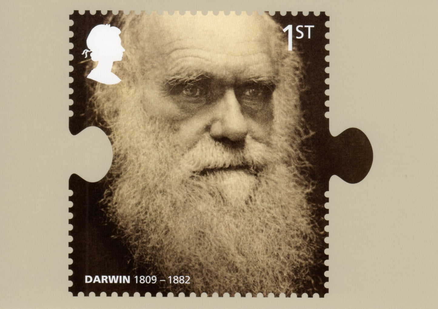 Sheet of Charles Darwin 1st Class UK Stamps
