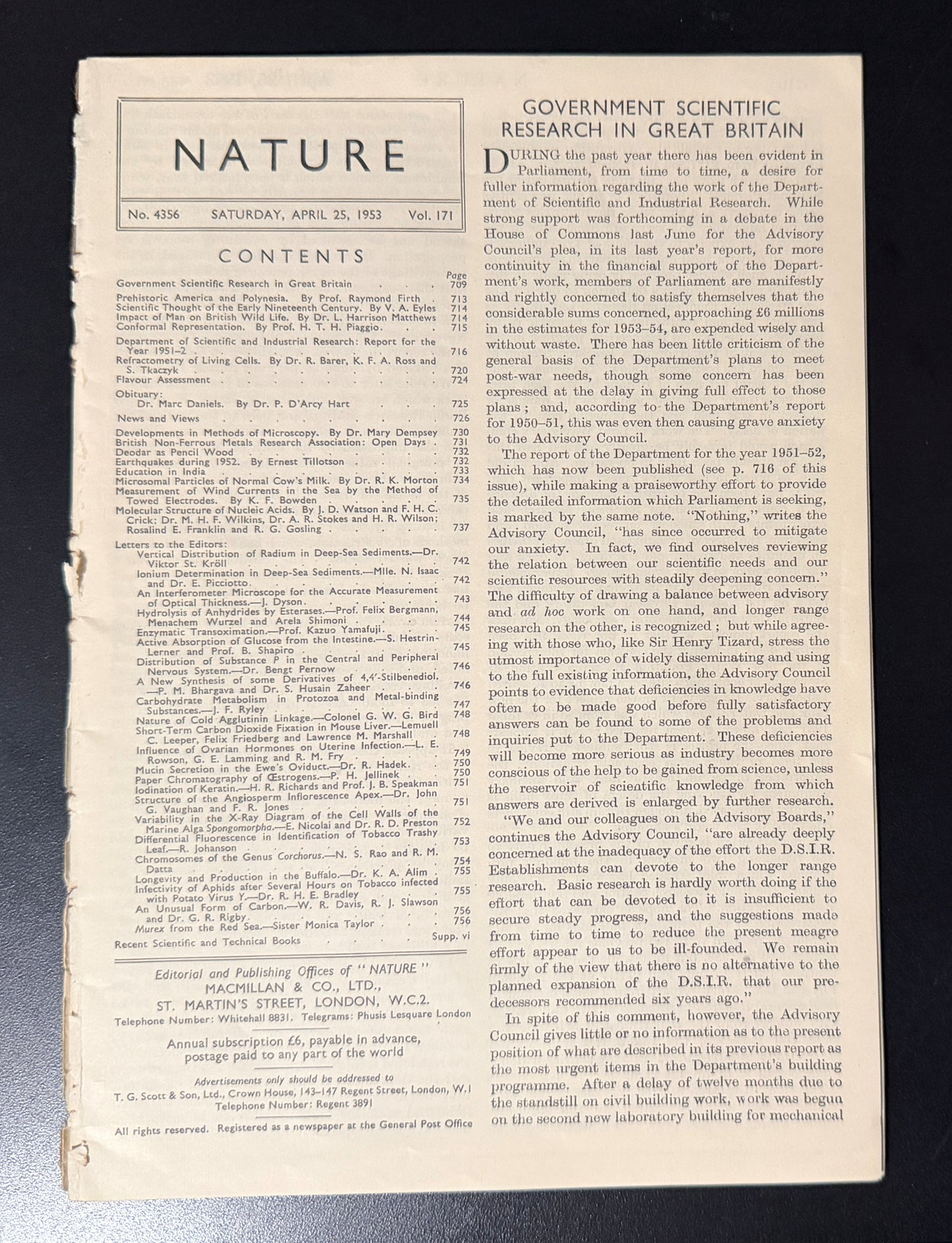 Original DNA Articles in Nature Magazine
