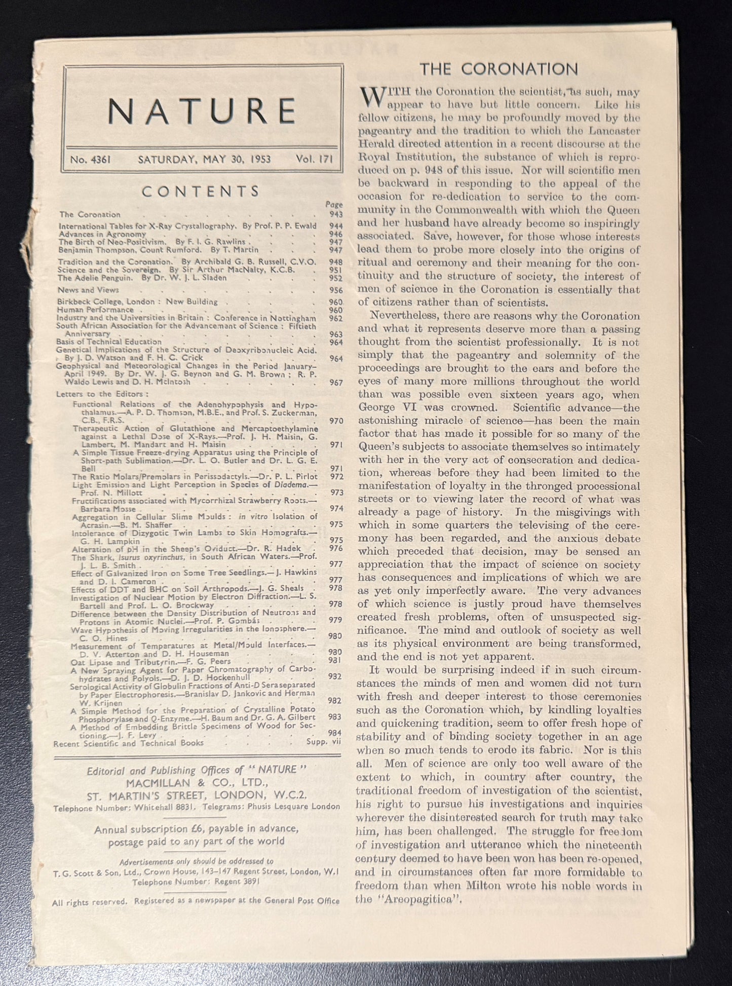 Original DNA Articles in Nature Magazine