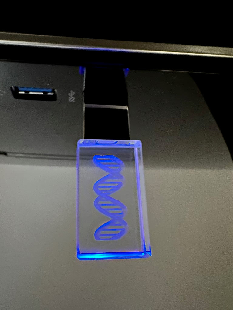 64 GB Thumb Drive With Illuminated DNA Image