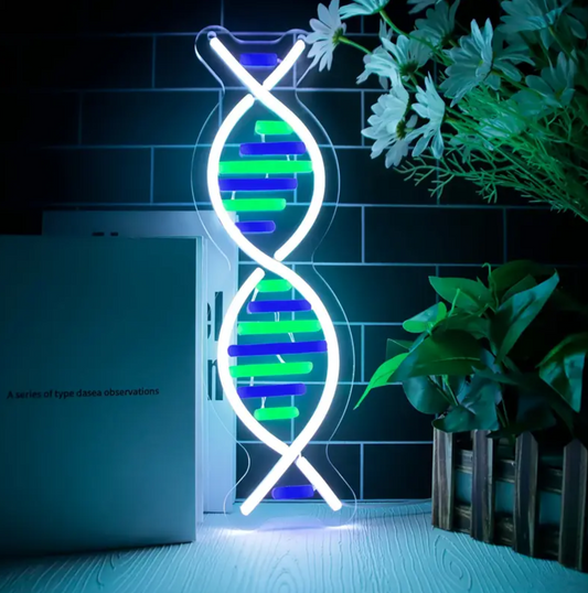 DNA Double Helix Neon Sign