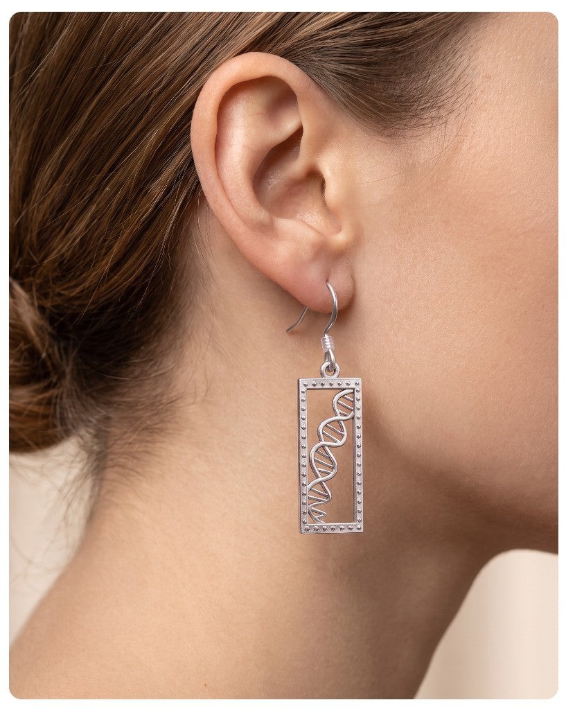 Rectangular DNA Earrings