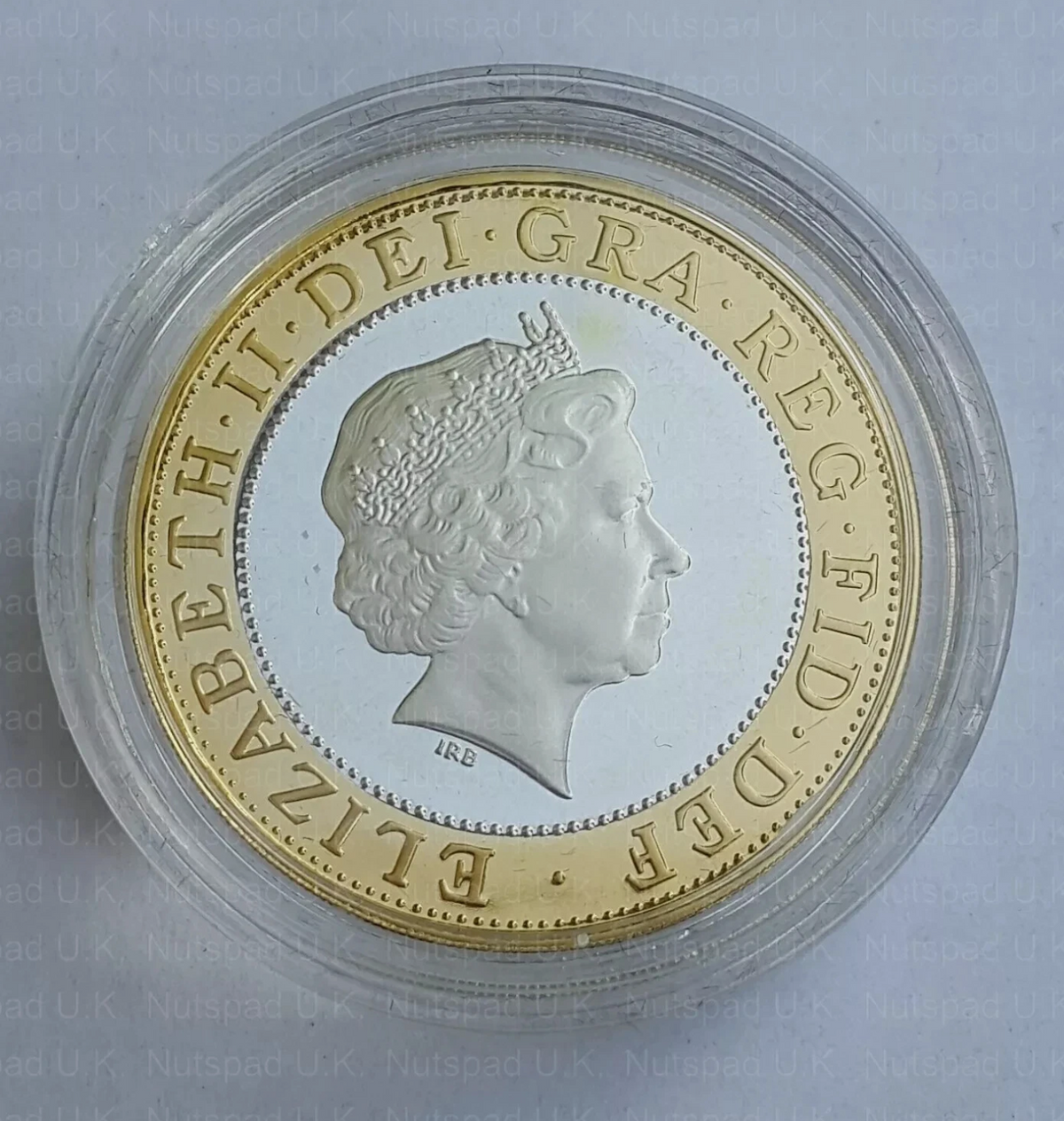 2003 British £2 DNA Double Helix Coin Royal Mint Case Signed James Watson + Sketch