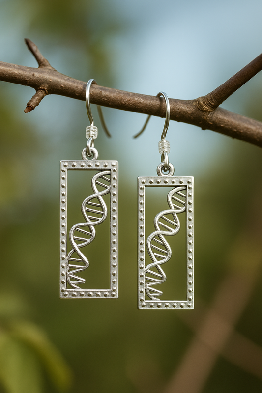 Rectangular DNA Earrings