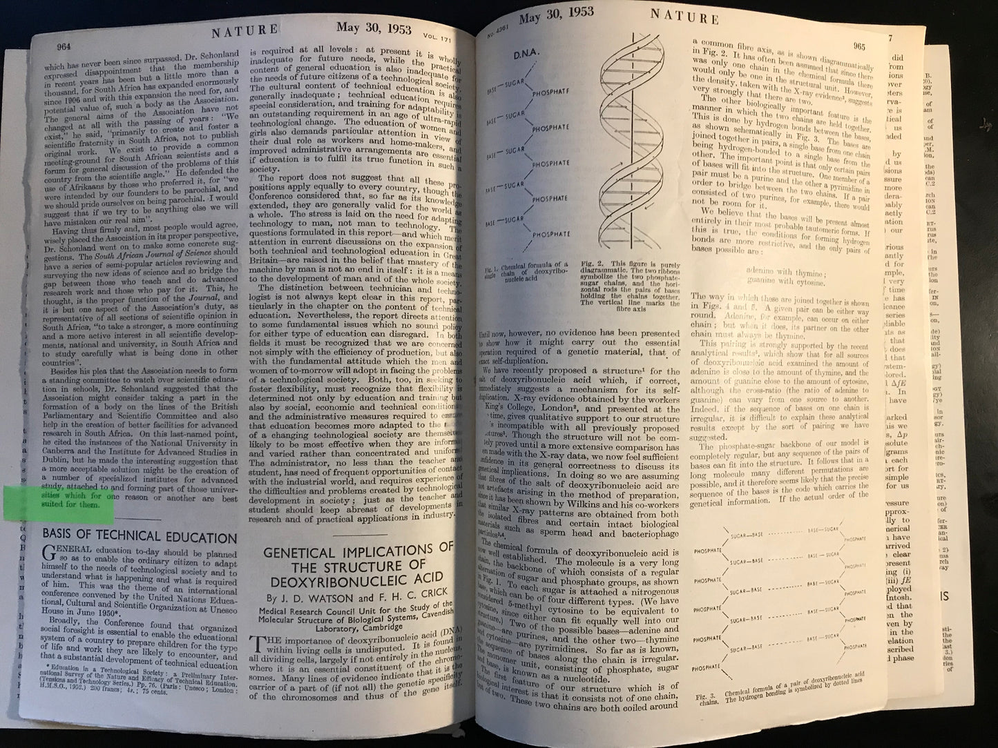 Original DNA Articles in Nature Magazine