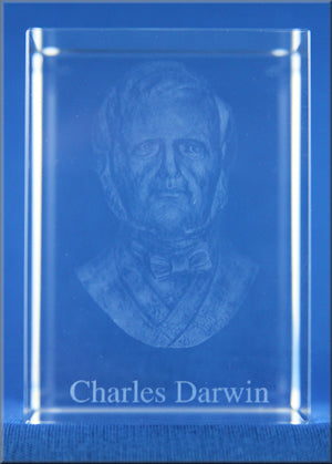 Charles Darwin Crystal Cube