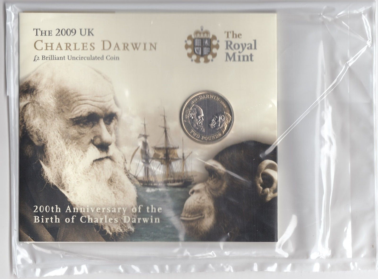 2009 Charles Darwin £2 coin Uncirculated