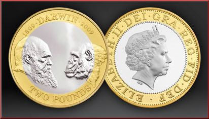 2009 Charles Darwin £2 coin Uncirculated