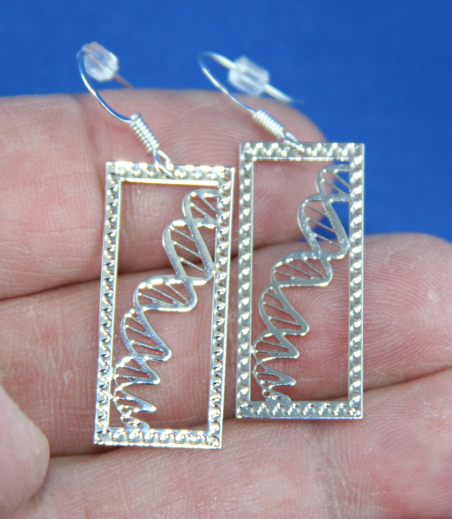 Rectangular DNA Earrings