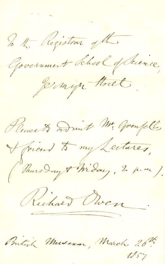 Richard Owen's Request