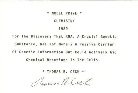 Nobel Prize Winners Signatures